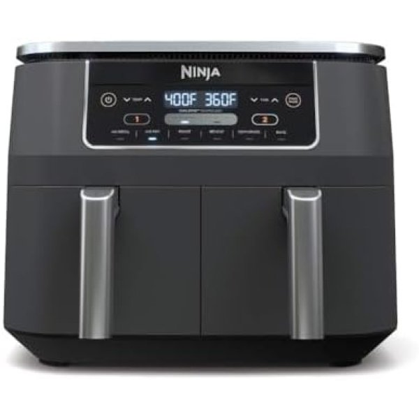Ninja DZ201 Foodi 8 Quart 6-in-1 DualZone 2-Basket Air Fryer with 2 Independent