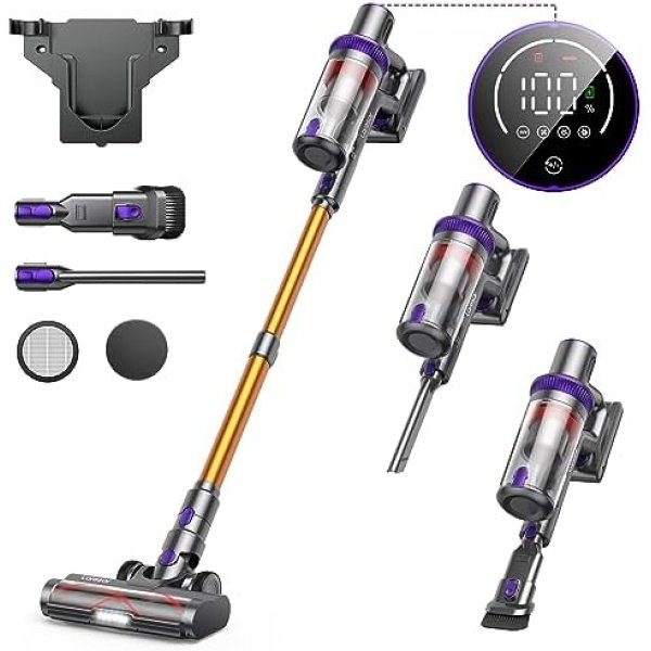 Laresar Cordless Vacuum Cleaner, 400W/33Kpa Stick Vacuum Cleaner