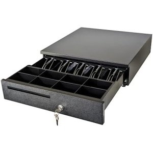 ADD Cash Drawer 16"x16.5"x4" POS Cash Box with Cash Register Till Tray