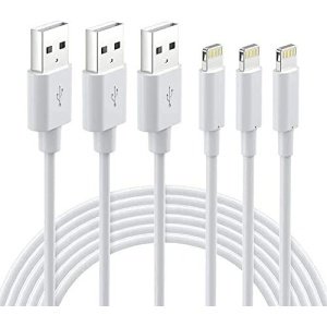 Lightning Cable MFi Certified - iPhone Charger 3Pack 6FT Lightning to USB A